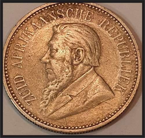 ZAR 1893 2 1/2 Shillings Only 134 800 Minted // picture of actual coin, HIGH CATALOGUE VALUE!!!