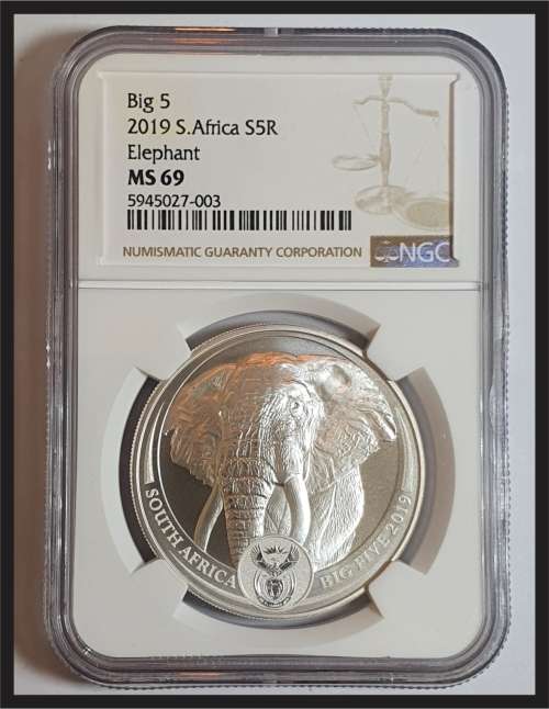 SCARCE!!! 2019 Big 5 Elephant // NGC MS69