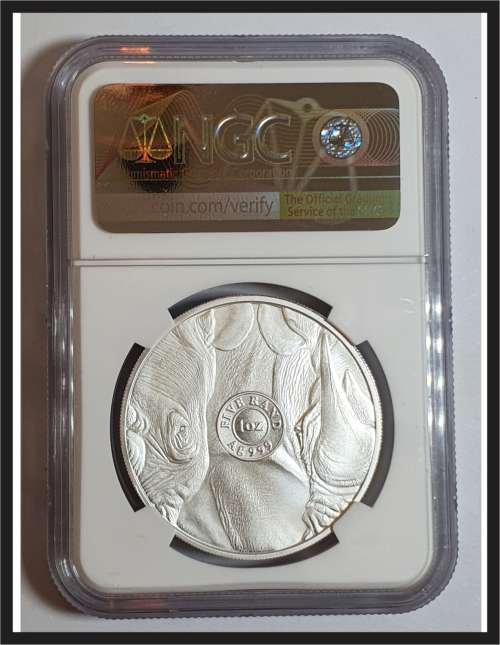 SCARCE!!!  2020 Big 5 Rhino  // Perfect Grade // NGC MS70