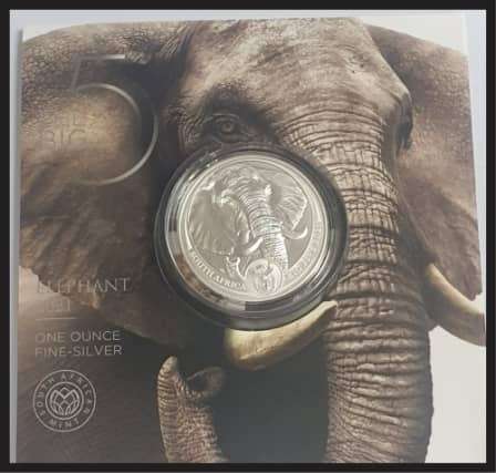 2021 2nd Series BIG 5 R5 // AFRICAN ELEPHANT // BU // 1oz Fine Silver