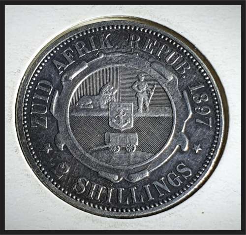 ZAR 1897 2 Shillings, Only 147 500 Minted // COIN HAS GREAT CONDITION // PLEASE SEE CONDITION