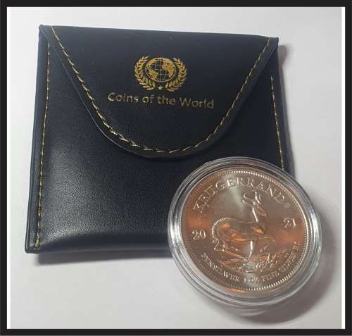 2021 SILVER 1 OZ KRUGER RANDS // IN CAPSULE and POUCH