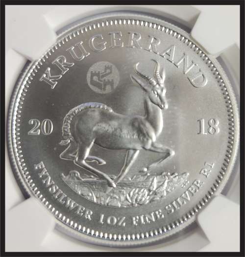 VERY SCARCE // 2018 GREAT WALL PRIVY SILVER KRUGER RAND // NGC MS69 // HIGH GRADE