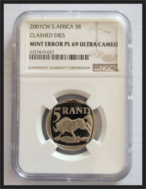VERY SCARCE !!! 2001 CW 5 Rand `Oom Paul` High Grade NGC PL 69