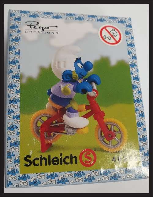 40252: BMX Biker Smurf (Supersmurf) - Schleich - 5,5cm // STILL SEALED IN BOX