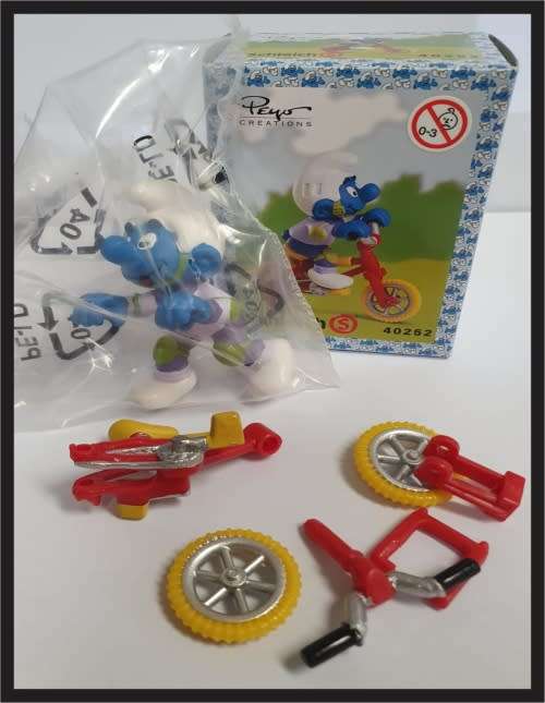 40252: BMX Biker Smurf (Supersmurf) - Schleich - 5,5cm // STILL SEALED IN BOX