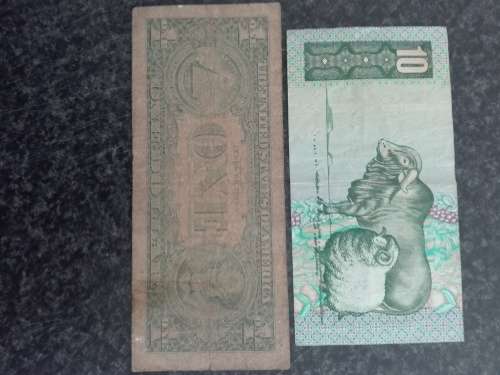 Vintage R10 note , 1 dollar