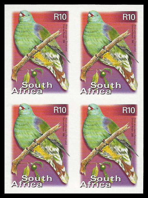 R10-00 Imperforated Block of 4. Superb Unmounted Mint.