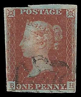 Great Britain.  Penny Red with MALTESE CANCELLATION (with IVORY HEAD). SG 8L.  Cat. value R1 300-00.