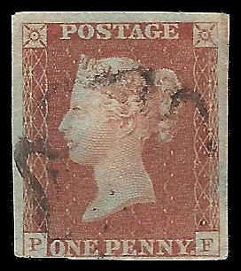 Great Britain.  Penny Red with MALTESE CANCELLATION (with IVORY HEAD). SG 8L.  Cat. value R1 300-00.