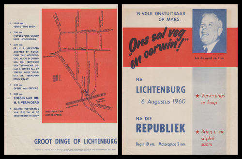 South Africa.  Pre-Republic National Party Verwoerd poster (A4 size).  Very fine condition.