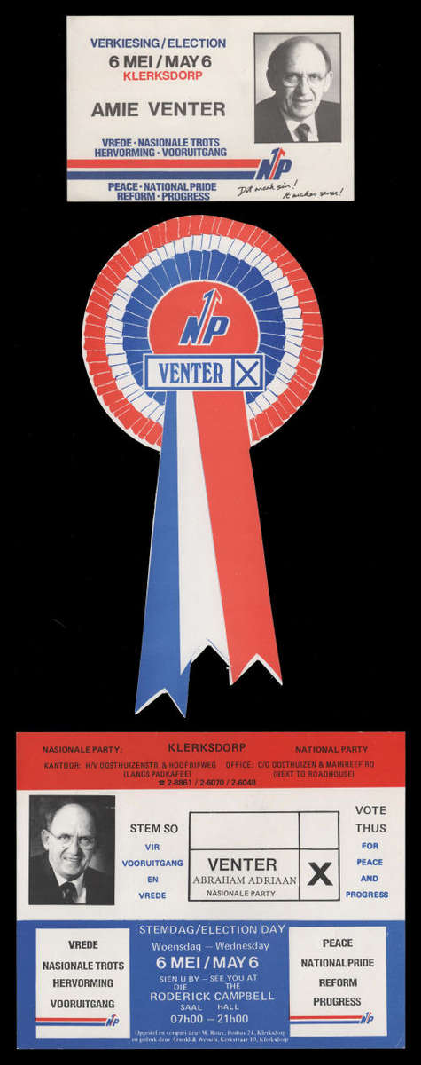 National Party. 3 Local election items as per scan.  All fine condition.