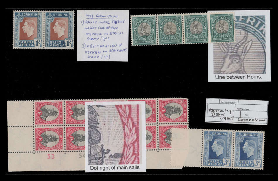 Union of South Africa.  18 Union varieties as per scan.  Fine unmounted / mounted mint.