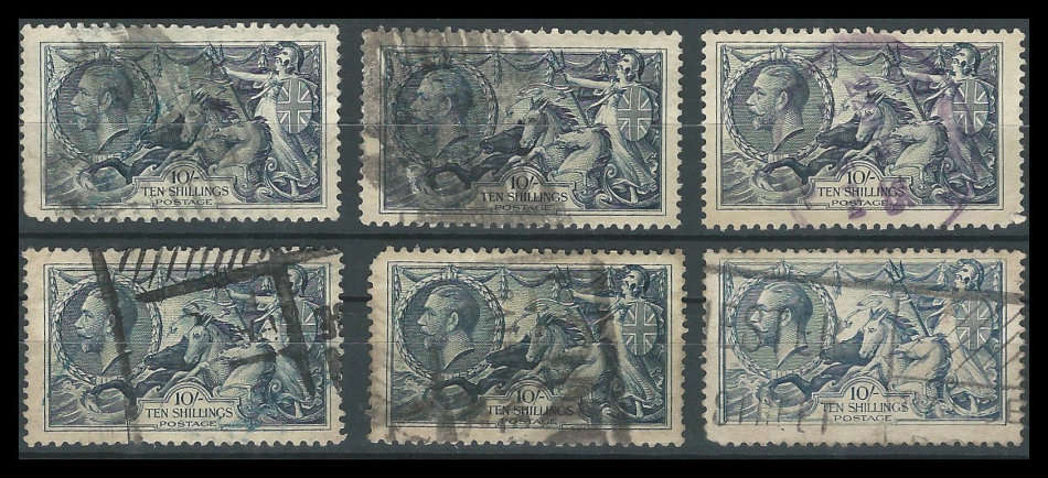 Catalogue value R10 000-00+.  6 x 10 Shilling Seahorses as per scan.