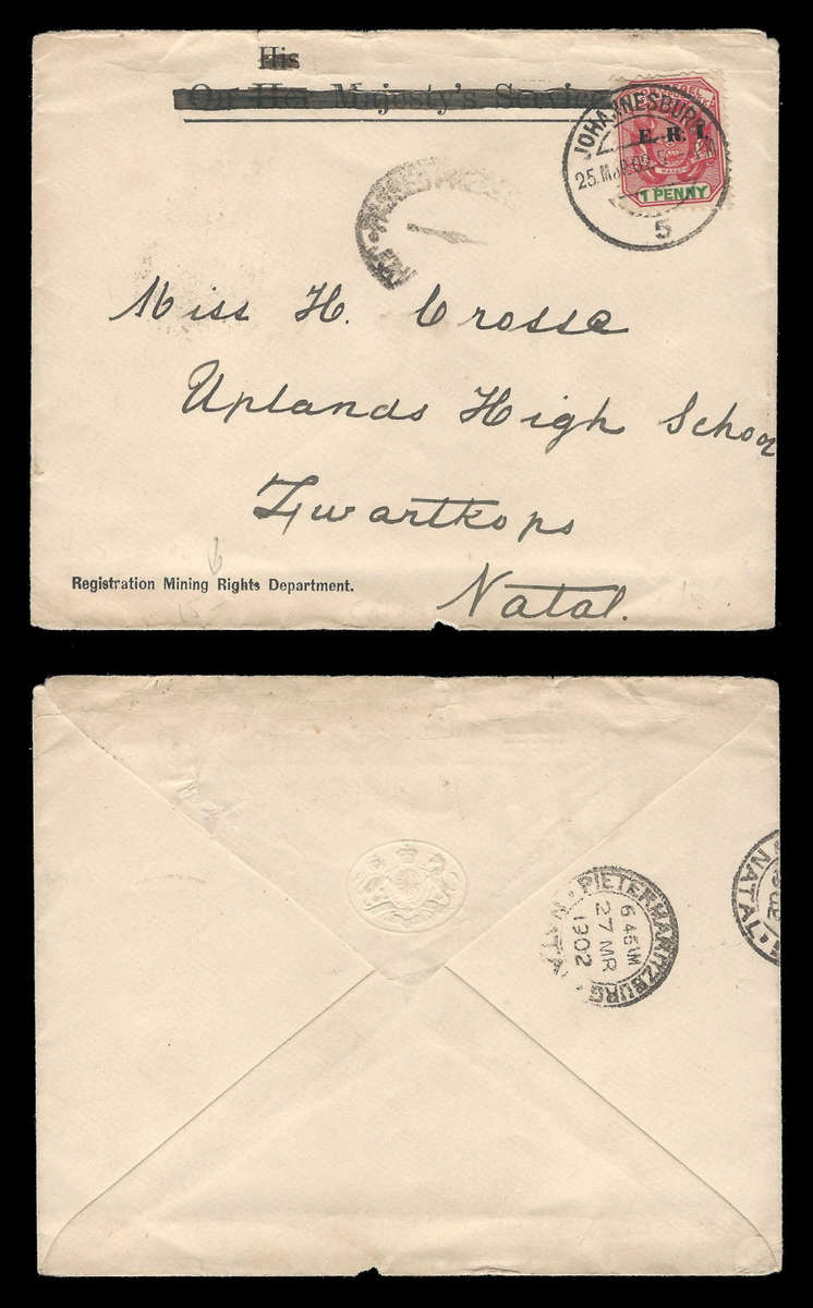 Anglo Boer War cover as per scan.