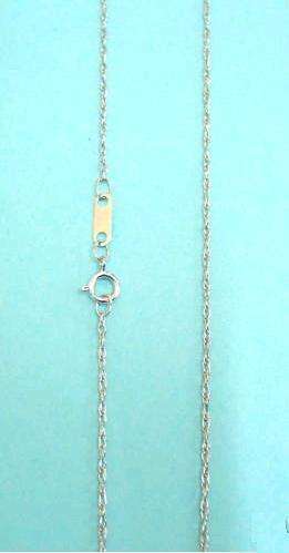Fine 10k Solid White Gold rope chain 50 cm