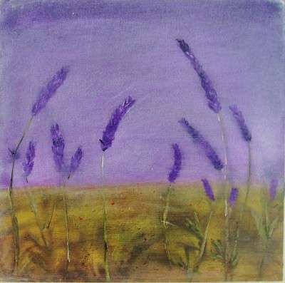 Small Lavender Painting, Â©Angelique 2010, 30x30cm