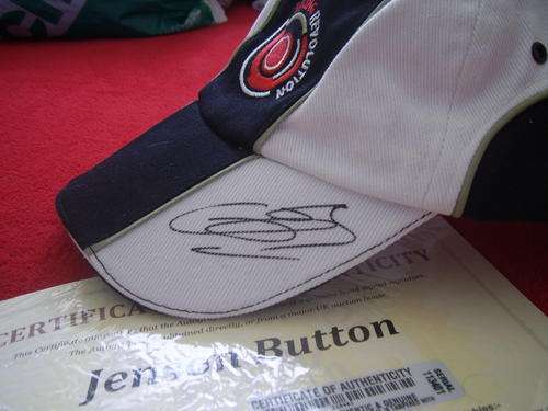 Jenson Button Official Honda F1 signed Cap with Certificate
