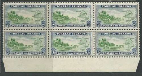 Tokelau Islands 1948 block stamps - LMM