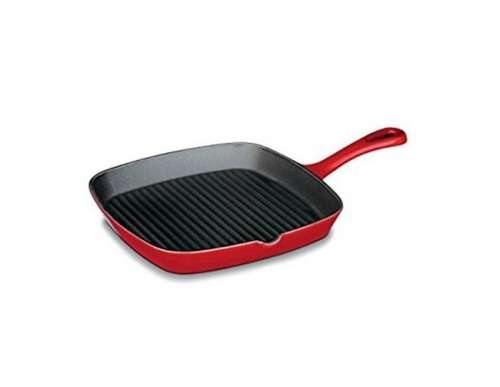 Cast Iron Griddle Roasting Pan - RED