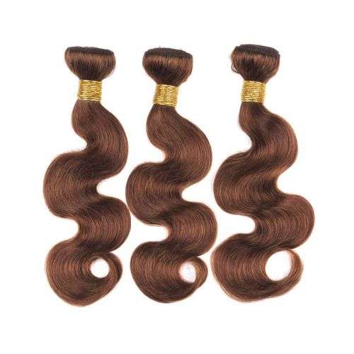 100% Virgin Brazilian Body Wave Human Hair Bundles x3 - 10" 12" 14" Grade 10A - Brown