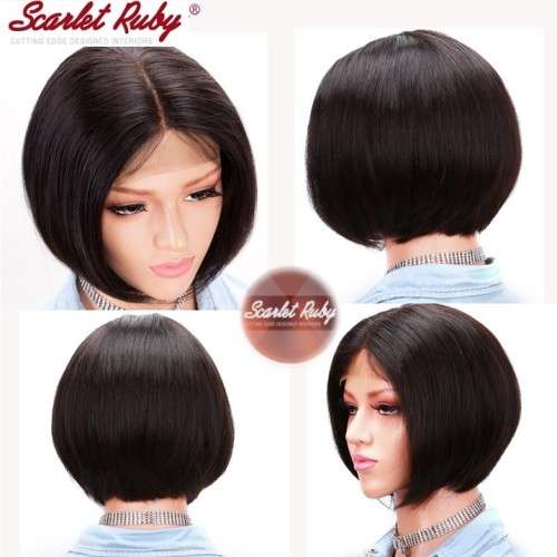 100% Virgin Brazilian BoB Wig - 8 Inches - 4x4 Lace Frontal Grade 9a