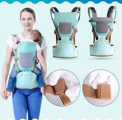 Multifunctional Breathable Baby Carrier - Light Blue