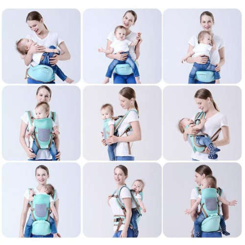 Multifunctional Breathable Baby Carrier - Light Blue