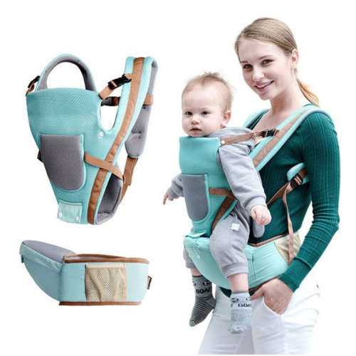 Multifunctional Breathable Baby Carrier - Light Blue