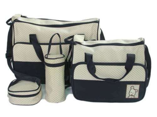 4 Piece Multifunctional Nappy Bag - Navy Blue (No changing mat)
