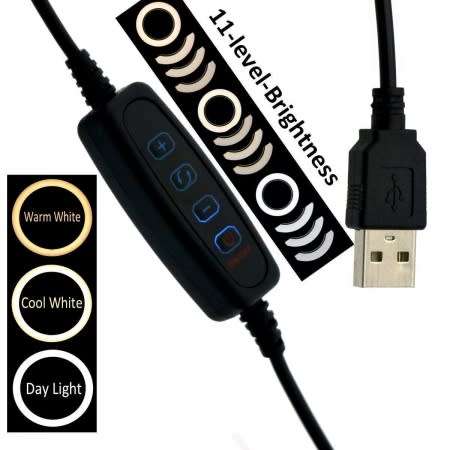 10 Inch LED Selfie Ring Light with Tripod Stand and Cellphone Holder - Multiple Mode