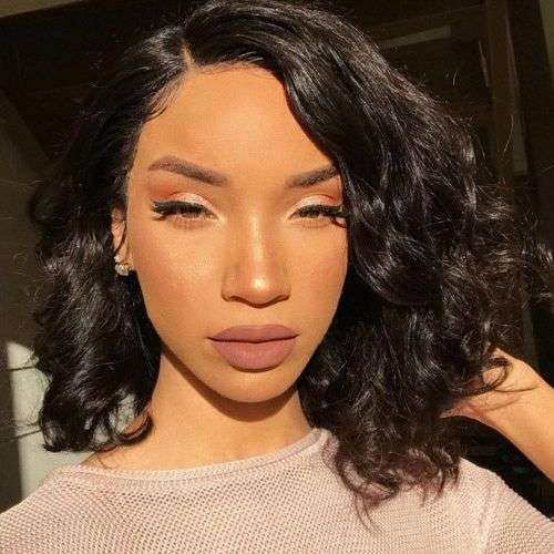 Brazilian Virgin Loose Wave Wig with Lace Frontal Closure - 10 Inches - Grade 10A