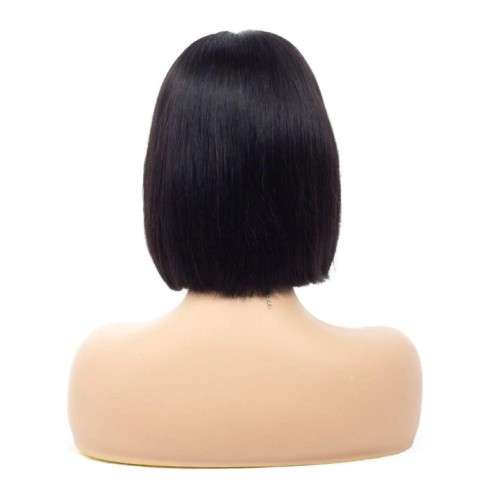 8 Inch 100% Virgin Brazilian Straight T-part Lace Front Wig - Colour 1B **Please Read*