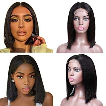 Virgin Unprocessed Brazilian Lace Frontal Wig - Straight Human Hair - 10 Inches - Grade 11