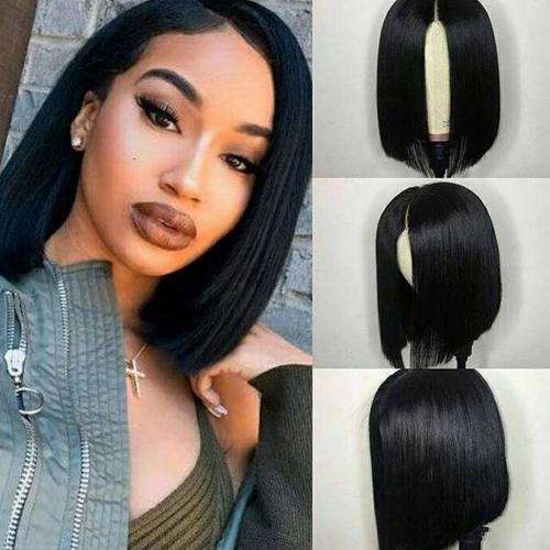 Premium Heat Resistant Bob Wig with Lace Closure - Colour 1
