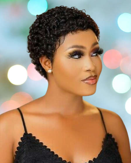 Brazilian Human Hair Curly Pixie Wig ***PLUS Free Gift***- Grade 10A ***Sale***
