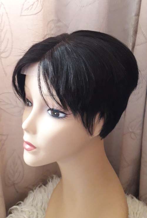Virgin Unprocessed 100% Brazilian Pixie Wig Grade 11A - Colour 1B Natural Black