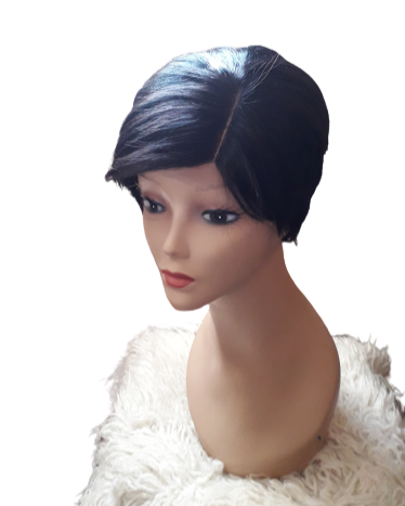 Virgin Unprocessed 100% Brazilian Pixie Wig Grade 11A - Colour 1B Natural Black