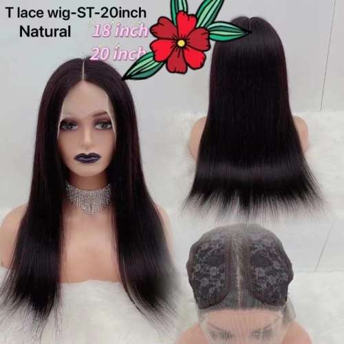 20 Inch 100% Virgin Brazilian Straight 13x1 Lace Front Wig - Colour 1B  **Please Read*