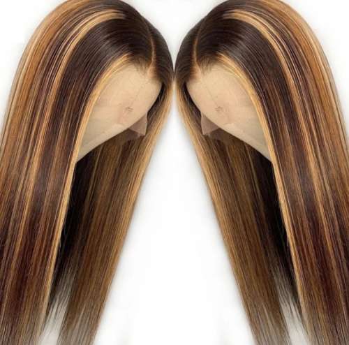 20 Inch 100% Virgin Brazilian Straight 13x1 Lace Front Wig - Piano Colour  **Please Read*