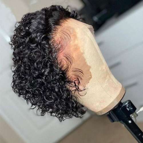 Brazilian Curly Pixie Ear-to-Ear 13x1 Lace Frontal Wig - Grade 11A