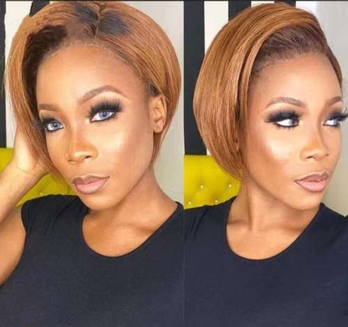 Brazilian T-part Pixie Ear-to-Ear Lace Frontal Wig - 1B/30