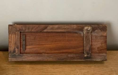 Vintage Indian Hand-Carved Extendable Sliding Book Rack / Stand