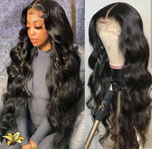 Brazilian Body Wave 13x4 Lace Front Wig - 1B Natural Black - 22 Inches