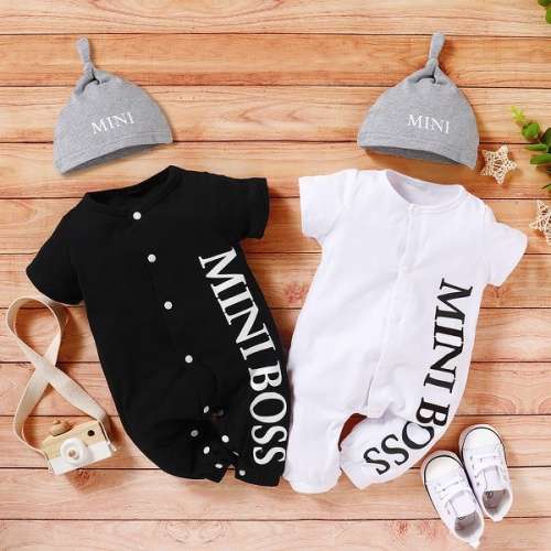 Beautiful baby jumpsuit with hat
