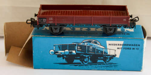 HO Scale Marklin Low-Sided Goods Wagon 4504 (Car is missing)