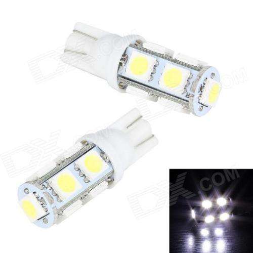 Bulk from 10 /// T10 5W 250lm 9-SMD 5050 LED White Car light
