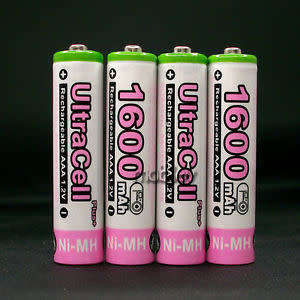Wholesale from 6sets///1600mAh RECHARGEABLE AAA BATTERY | Ni-MH | PACK OF 4