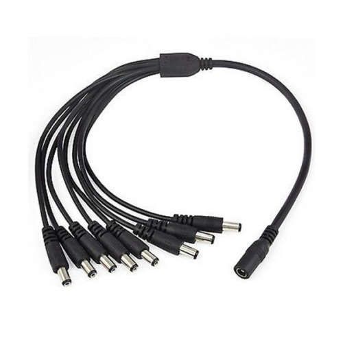 Brand new 1 to 8 DC Power supply 8-Port Splitter Adapter Adaptor Cable for CCTV Camera