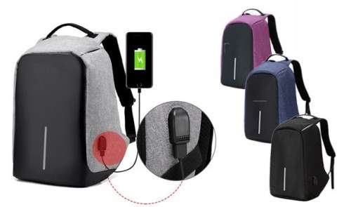 Anti-theft Travel Backpack Laptop School Bag with USB Charging Port